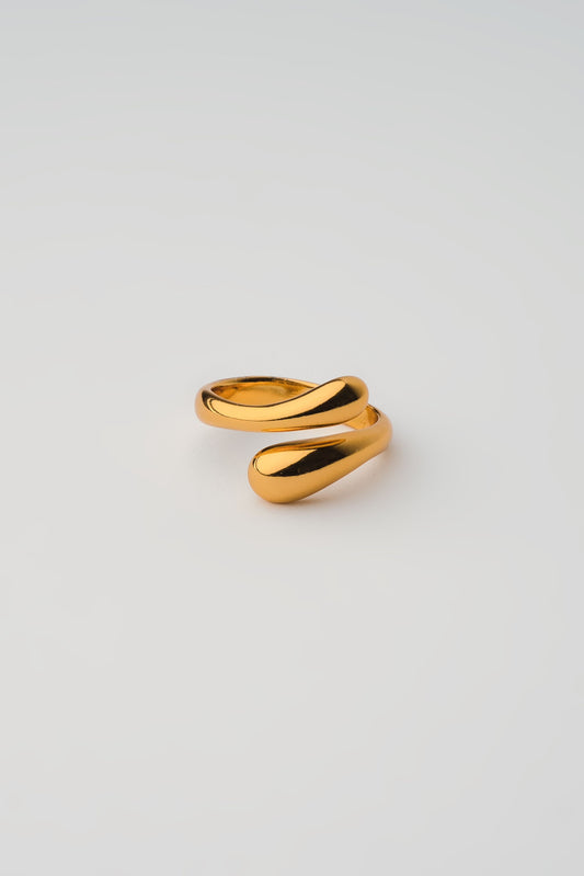 Double Drop Ring Gold