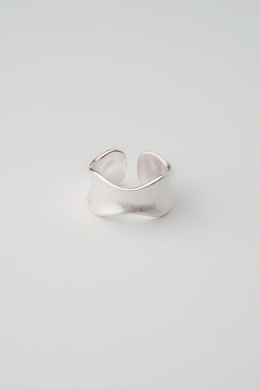 Brushed Cocktail Ring Silber