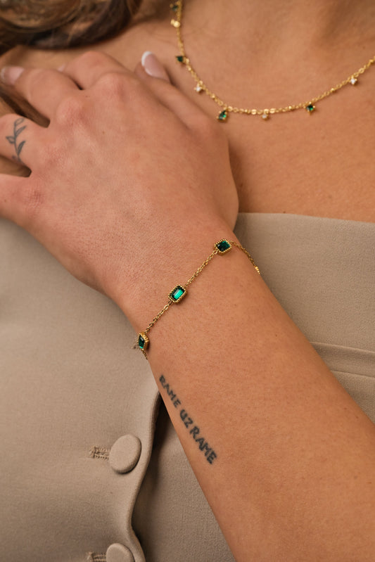 Smaragd Zirconia Armband