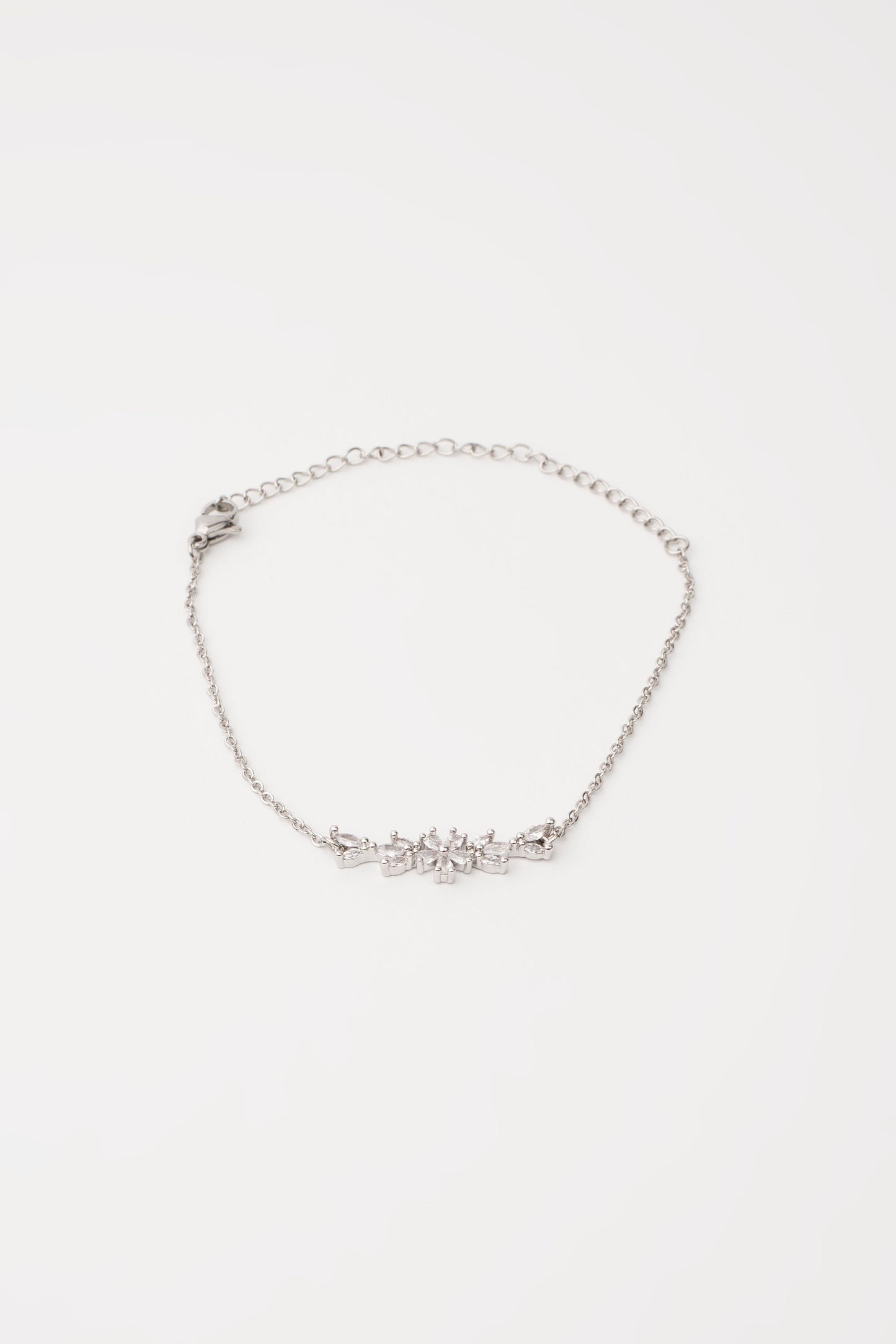 Flower Zirconia Armband Silber