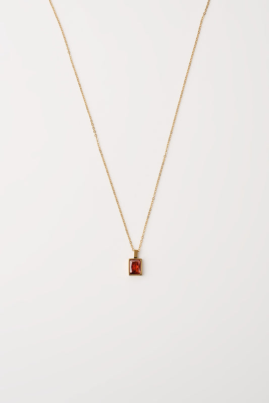 Ruby Rhinestone Halskette