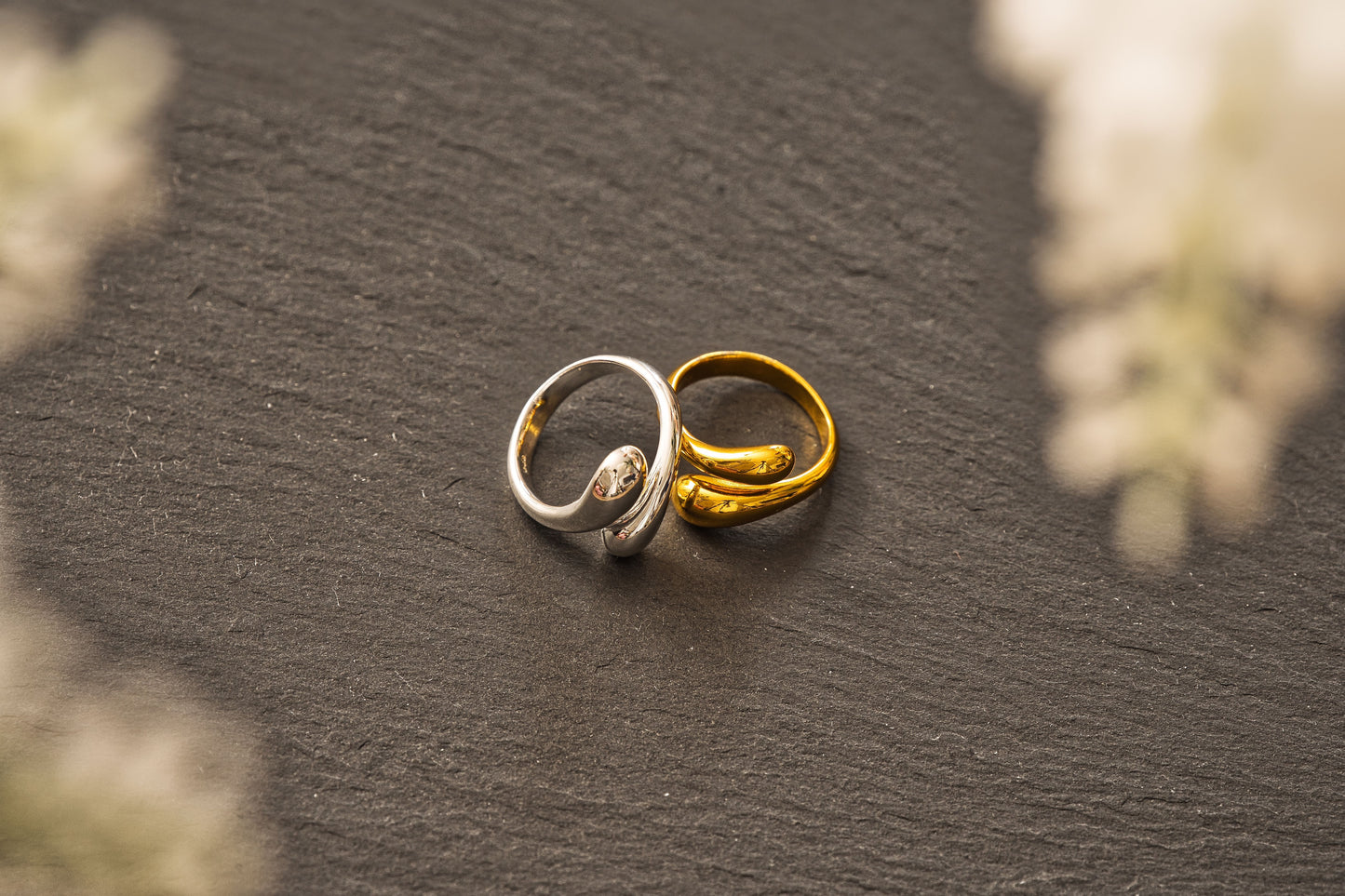 Double Drop Ring Silber