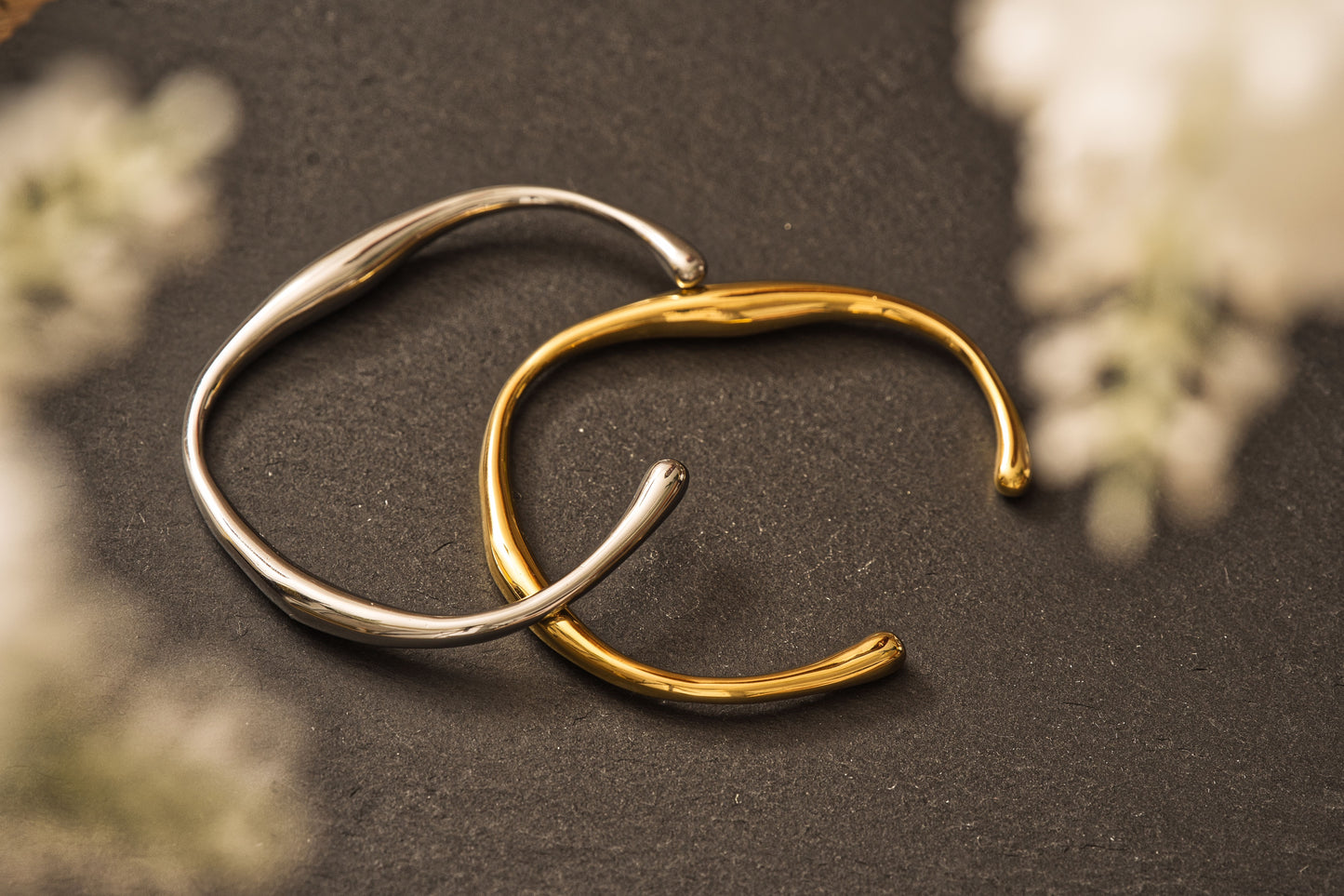 Irregular Bangle Amreif Silber