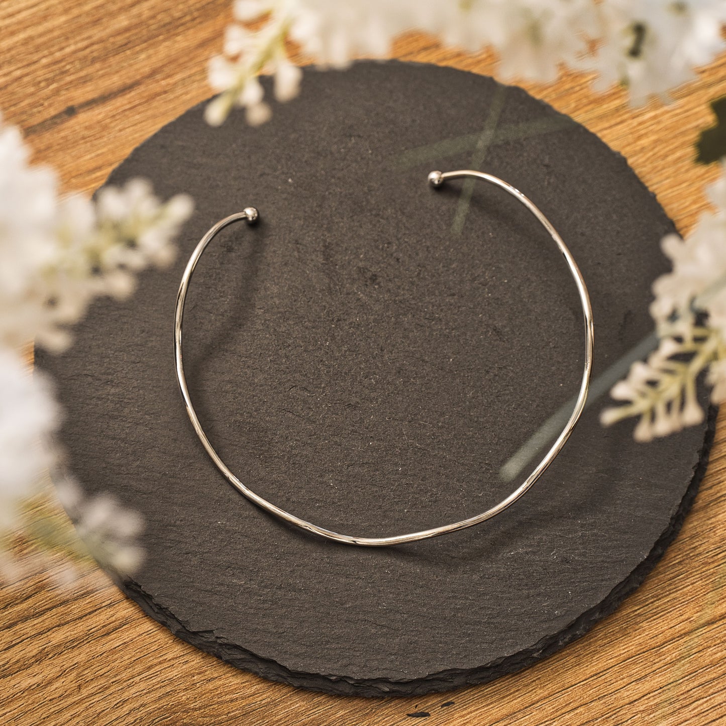 Wave Choker Silber