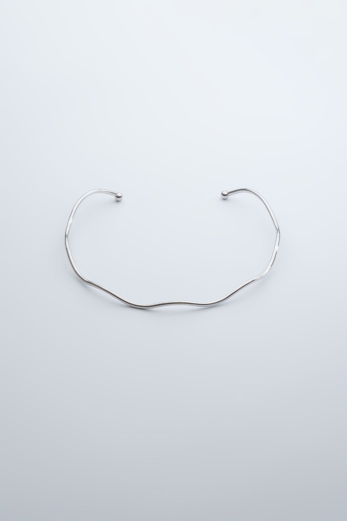 Wave Choker Silber