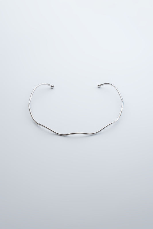 Wave Choker Silber
